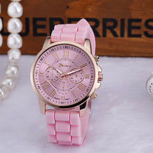 Geneva Women Watches Quartzwatch Roman Numerals Silicone Jelly Gel Quartz Analog clock relojes mujer CF