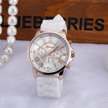 Geneva Women Watches Quartzwatch Roman Numerals Silicone Jelly Gel Quartz Analog clock relojes mujer CF