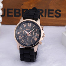Geneva Women Watches Quartzwatch Roman Numerals Silicone Jelly Gel Quartz Analog clock relojes mujer CF