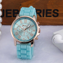 Geneva Women Watches Quartzwatch Roman Numerals Silicone Jelly Gel Quartz Analog clock relojes mujer CF