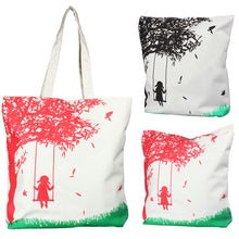 Girl On the Swing Design Bags Women Canvas Bag Casual Women Messenger Shoulder Bag Handbags CF