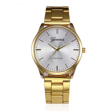 Gold Geneva Watch Women Relogio Feminino Stainless Steel Strap Analog Quartz Bracelet Dress Clock CF