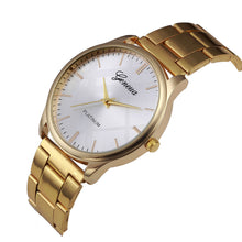 Gold Geneva Watch Women Relogio Feminino Stainless Steel Strap Analog Quartz Bracelet Dress Clock CF