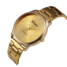 Gold Geneva Watch Women Relogio Feminino Stainless Steel Strap Analog Quartz Bracelet Dress Clock CF