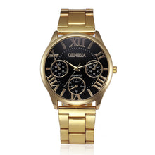 Gold Quartz Geneva Watch Women Stainless Steel Strap Relogio Feminino Mechanical Watches CF