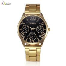 Gold Quartz Geneva Watch Women Stainless Steel Strap Relogio Feminino Mechanical Watches CF