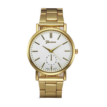 Gold Quartz Geneva Watch Women Stainless Steel Band Analog Bracelet Clock Relogio Feminino CF