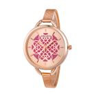 Gold Watch Women Dress Clock Stainless Steel Band Flower Pattern Analog Relogio Feminino CF