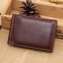 Leather men's Wallets purse leather walletsCard Cash Receipt Holder Organizer Bifold Best gift CF