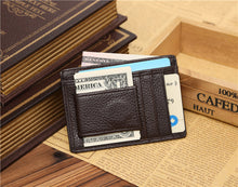 Men Wallet Short Skin Wallets Purses Leather Money Clips Sollid Thin Wallet For Men Bolsa CF