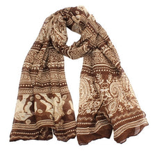 Ladies Neck Stole Elephant Print Long Scarf Shawl Wrap Pashmina Scarves & Shawls CF