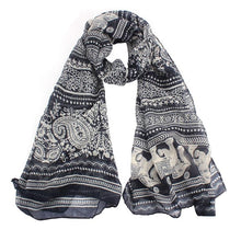 Ladies Neck Stole Elephant Print Long Scarf Shawl Wrap Pashmina Scarves & Shawls CF