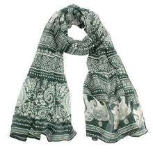 Ladies Neck Stole Elephant Print Long Scarf Shawl Wrap Pashmina Scarves & Shawls CF