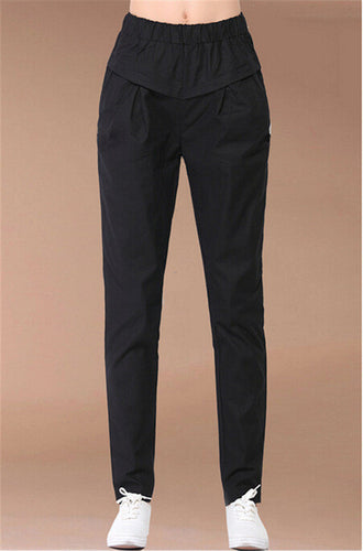 Hot  Women Solid Harem Pants Elastic Waist Solid Color Trousers  Summer Fashion Casual Single Pant Pantalon 31682 SM6