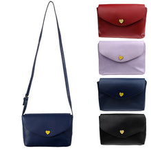 4 Color Women Heart Cross Body Shoulder Bags Leather Satchel Messenger Bags Leather Handbags & CF