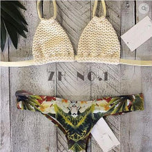 Hot Swimwear Bandage Bikini Sexy Beach Swimwear Women Swimsuit Bathing Suit Brazilian Bikini Set print Biquini N93 CF