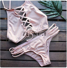 Hot Swimwear Bandage Bikini Sexy Beach Swimwear Women Swimsuit Bathing Suit Brazilian Bikini Set print Biquini N93 CF