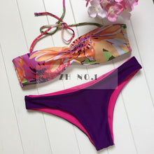 Hot Swimwear Bandage Bikini Sexy Beach Swimwear Women Swimsuit Bathing Suit Brazilian Bikini Set print Biquini N93 CF