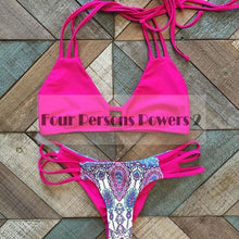 Hot Swimwear Bandage Bikini Sexy Beach Swimwear Women Swimsuit Retro printing Suit Brazilian Bikini Set Biquini N129 CF
