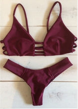 Hot Swimwear Bandage Bikini Sexy Beach Swimwear Women Swimsuit Retro printing Suit Brazilian Bikini Set Biquini N129 CF