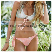 Hot Swimwear Brazilian Pink Bikini Set Biquini Bandage Bikini fold pu splicing Swimsuit Set Bathing Suit Beach Wear N136 CF