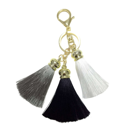 Ice Silk Tassel Pompom Car Keychain Handbag Key Ring Chaveiro Cute Key Chain Bag Car Ornaments Pendant Best Gifts CF