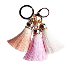 Ice Silk Tassel Pompom Car Keychain Handbag Key Ring Chaveiro Cute Key Chain Bag Car Ornaments Pendant Best Gifts CF
