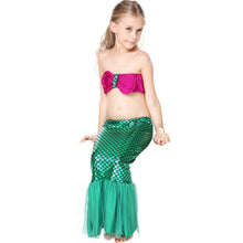 Kids Swimmable Mermaid Tails Swimming Costumes Dress Cosplay Costume for Girl Fancy Dress Swimsuit Swimming Suit 2PCS CH12 CF