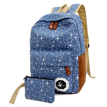 Korean Style DoubleShoulder Book Bags Girls Women Dots Printing Schoolbag School Students Backpacks CF