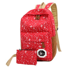 Korean Style DoubleShoulder Book Bags Girls Women Dots Printing Schoolbag School Students Backpacks CF