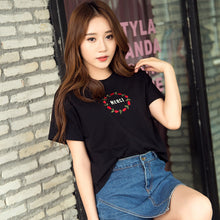 Korean style  New Women Harajuku Floral Embroidery t-shirt Women Short Sleeve T shirts Female O-neck Tops Plus Size 72614 SM6
