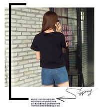 Korean style  New Women Harajuku Floral Embroidery t-shirt Women Short Sleeve T shirts Female O-neck Tops Plus Size 72614 SM6