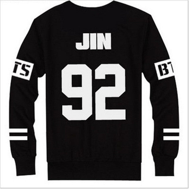 Kpop BTS Bangtan Boys JUNG KOOK JHOPE JIN JIMIN V SUGA Sweatshirt Suit Black Autumn long sleeve hoody Outerwears Clothing 70102 SM6