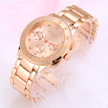 LVPAI Gold Silver Women Dress Watch Luxury Stainless Steel Quartz Clocks Ladies Girl Dress Relogio feminino CF