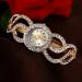 LVPAI Luxury Women Watches Bracelet Rhinestone Crystal Dress Clock Bangle Watch Famous Gift Relogio Feminino CF