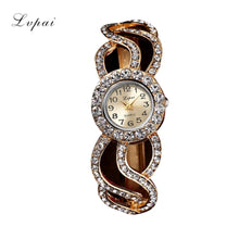 LVPAI Luxury Women Watches Bracelet Rhinestone Crystal Dress Clock Bangle Watch Famous Gift Relogio Feminino CF
