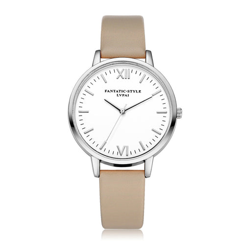 LVPAI Women Watches Retro Design PU Leather Band Dress Clock Elegant Analog Quartz Watch Relogio Feminino CF