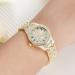 LVPAI Band Women Watches Gold Silver Rhinestone Crystal Analog Quartz Watch Clock Ladies Gift Relogio CF