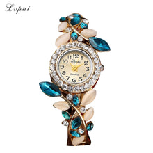 LVPAI Bangle Watch Luxury Rhinestone Crystal Bracelet Watches Clock Wristwatch Relogio Feminino CF