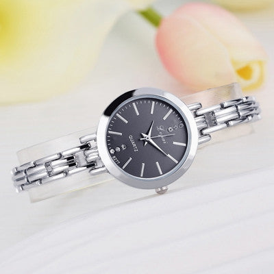 LVPAI Watches Women Simple Temperament Silver Classic Watch Ladies Quartz Clocks Stainless Steel Thin Band Montre CF