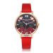 LVPAI Watch Women Dress Clock Flower Pattern PU Leather Band Quartz Bracelet Ladies Gift Relogio Feminino CF