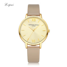 LVPAI Watches Women Big Dial Relogio Feminino PU Leather Simple Quartz Ladies Dress Clock Gift CF