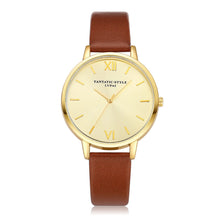 LVPAI Watches Women Big Dial Relogio Feminino PU Leather Simple Quartz Ladies Dress Clock Gift CF