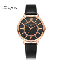 LVPAI Watches Women Elegant Dress Clock PU Leather Band Ladies Famous Gift Watch Relogio Feminino CF