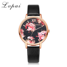 LVPAI Watches Women Quartz Dress Clock Flower Pattern Elegant Ladies Gift Bracelet Watches Relogio Feminino CF
