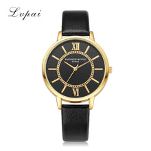 LVPAI Watches Women Relogio Feminino PU Leather Quartz Clock Ladies Dress Gift Bracelet Watches CF
