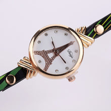Ladies Bracelet Wrist Watch Women Famous Rhinestone Clock PU Leather Quartz Dress Watches Relogios CF