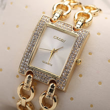 Ladies Watches Luxury Bracelet Gold Watch Women Rhinestone Crystal Bangle Woven Wristwatch Relogio Feminino CF
