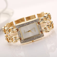 Ladies Watches Luxury Bracelet Gold Watch Women Rhinestone Crystal Bangle Woven Wristwatch Relogio Feminino CF