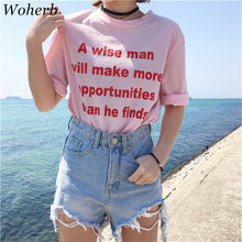 Letter Print t-shirt Plus Size  New Fashion Women Pink T shirts Casual Women Short Sleeve O-neck Tops 72677 SM6